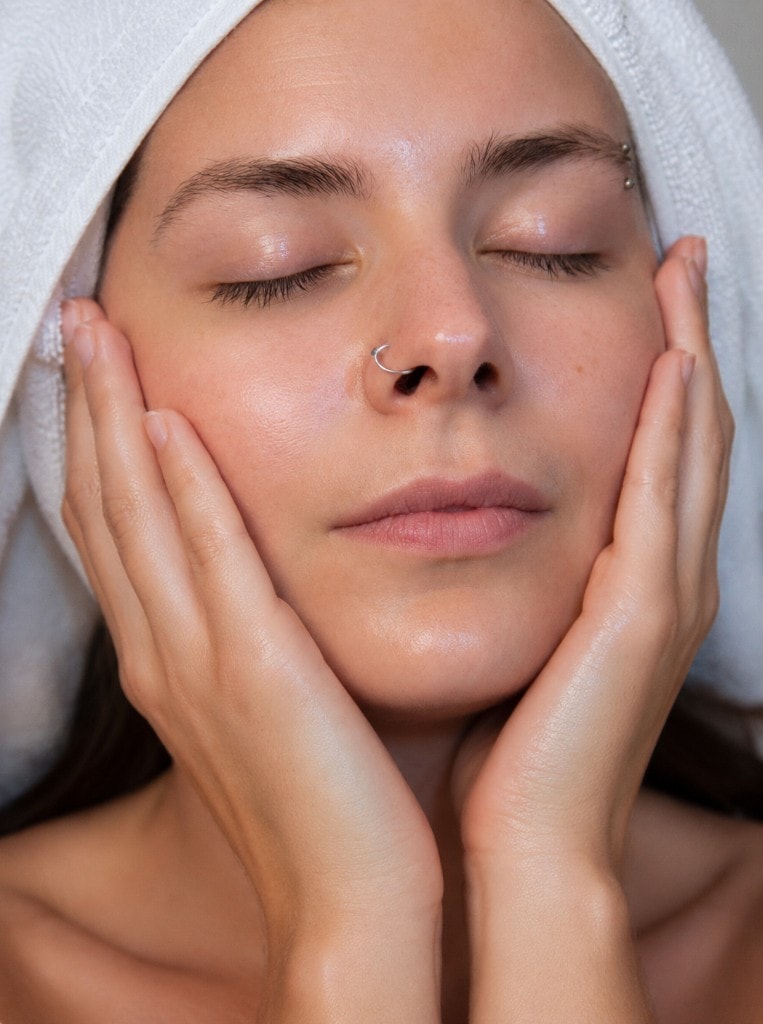 Close portrait of glowing skin — The Regenerative Studio