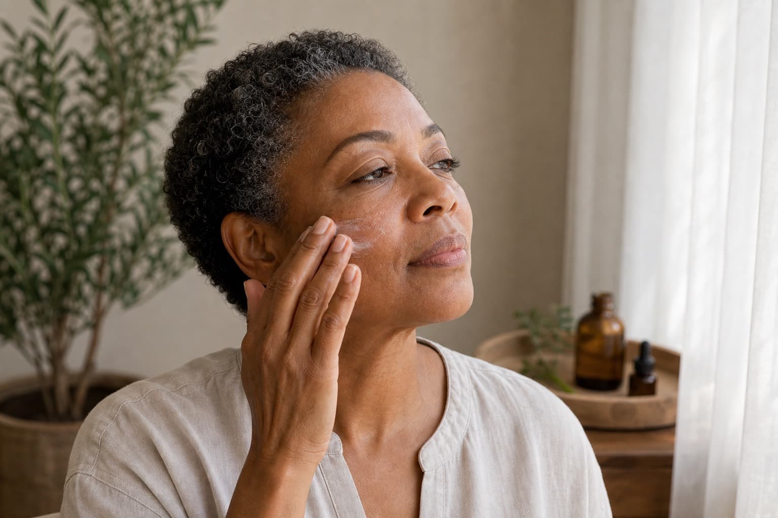 Barrier moisturizer applied at home mid-pathway