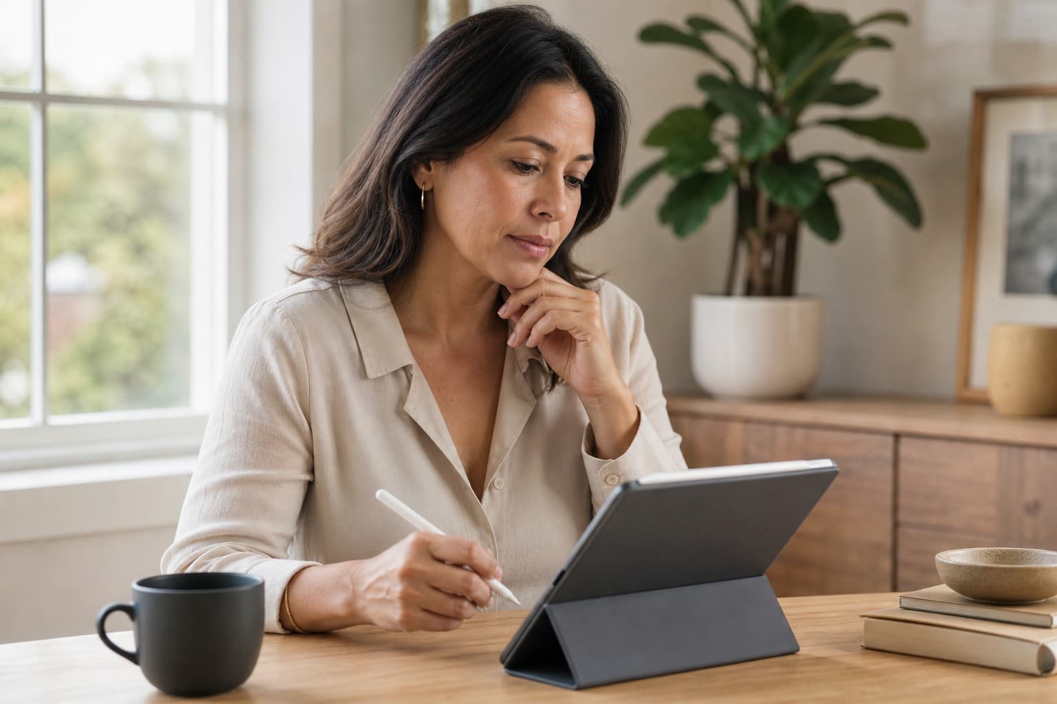 Prospective patient completing the Online Assessment at home before care