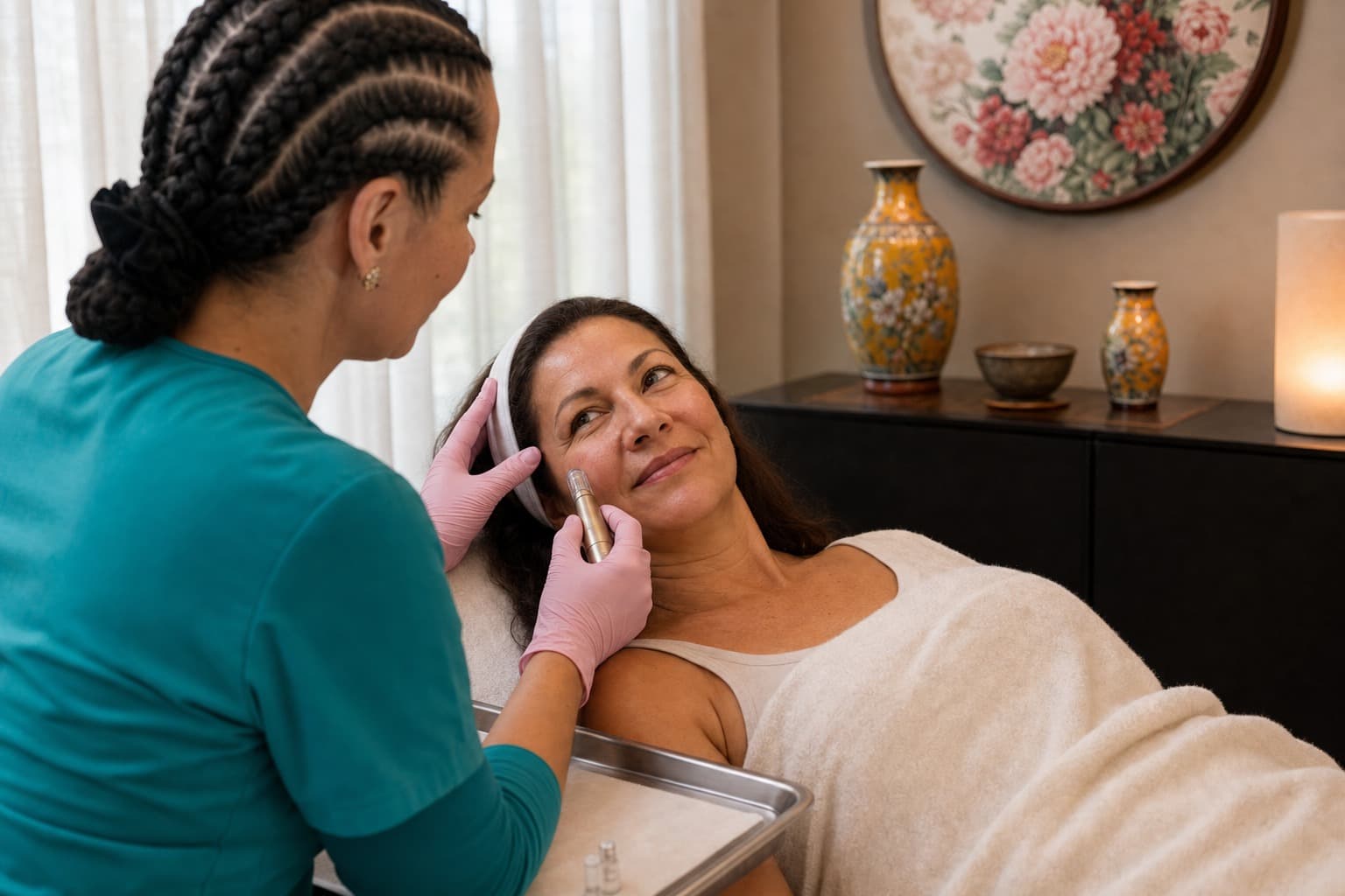 Federica Mingotti continuing microneedling in Phase 2