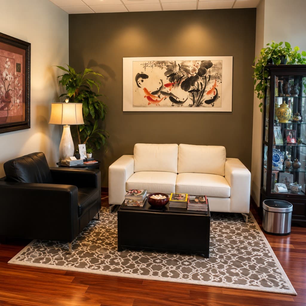 Lounge seating at Wen Acupuncture & Wellness