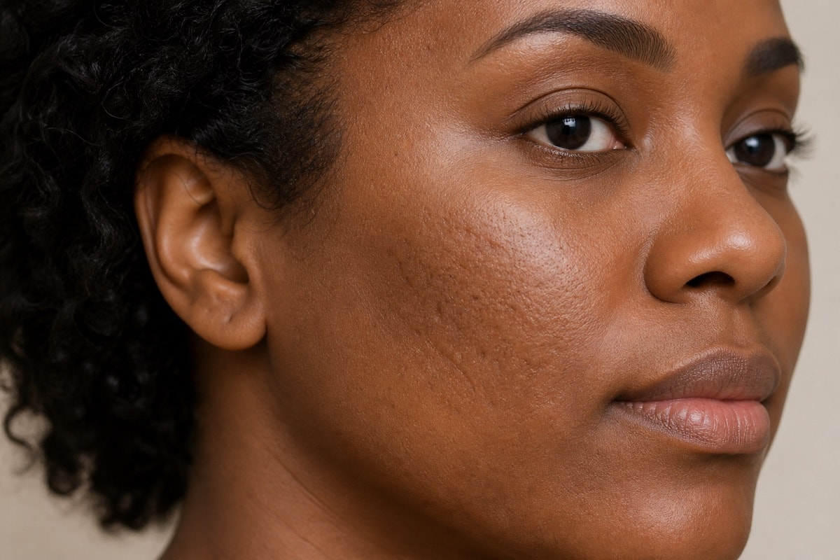 Close study of acne scarring relevant to restorative microneedling care