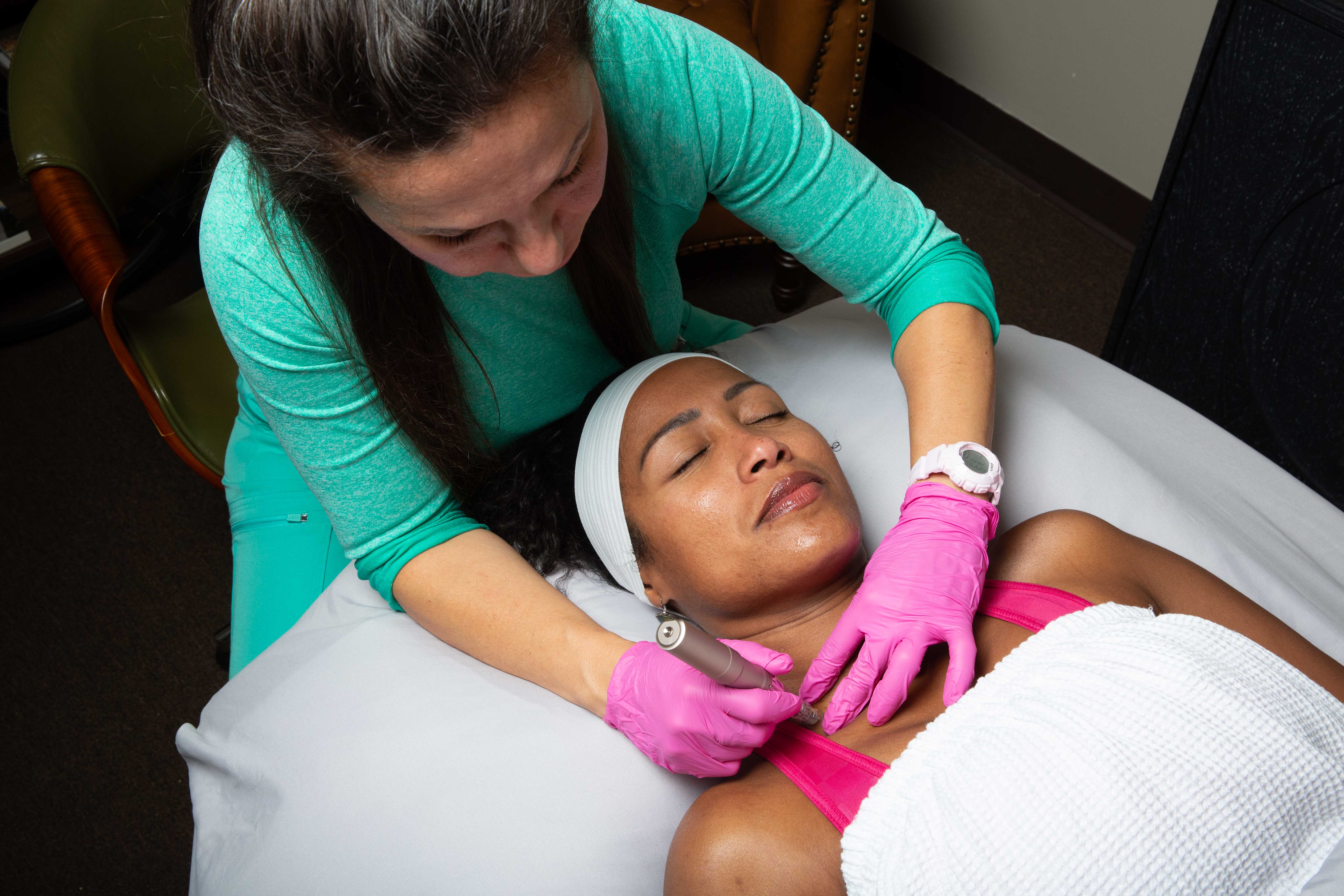 Client resting during a clinical care session at The Regenerative Studio