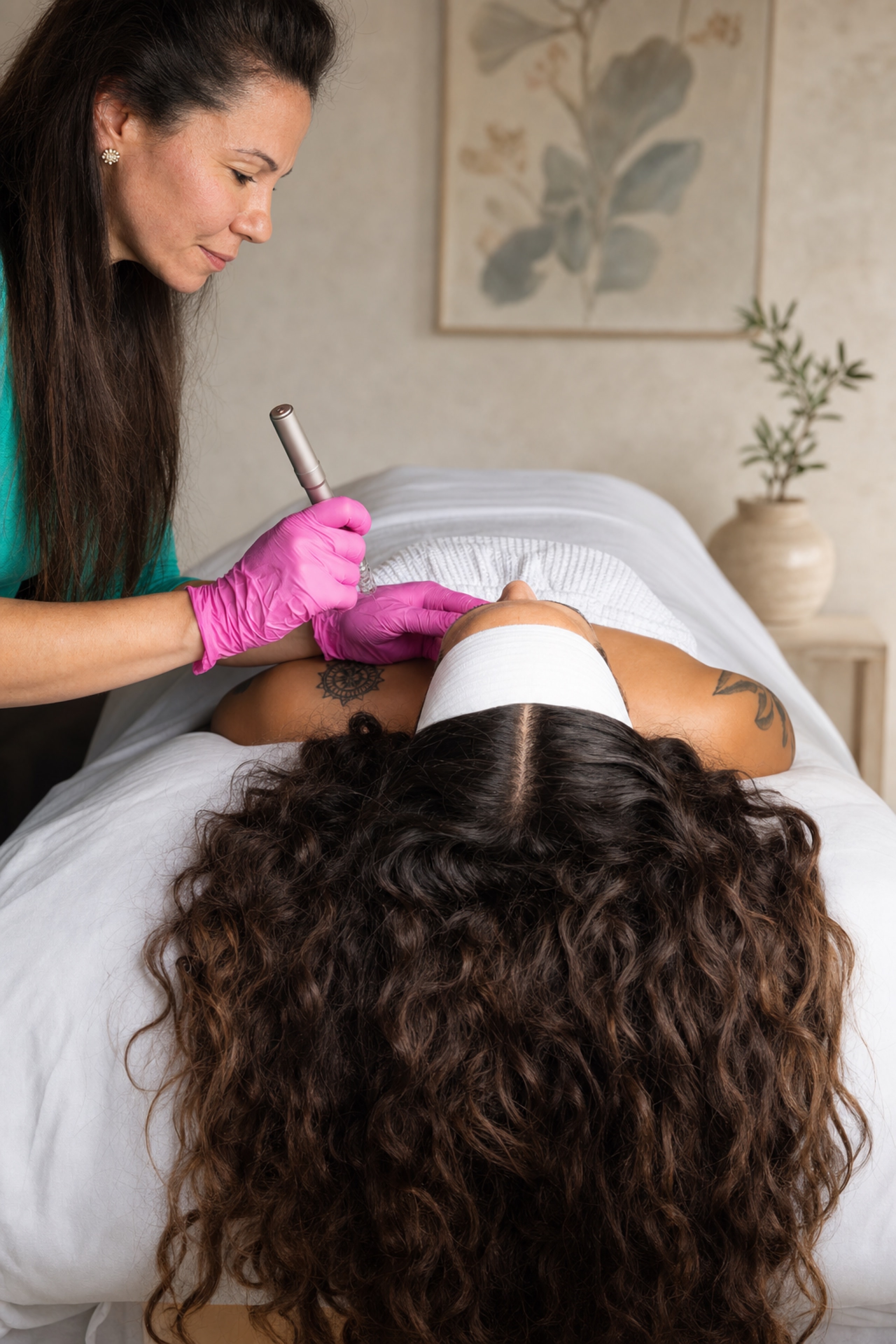 Clinical facial care in progress at The Regenerative Studio