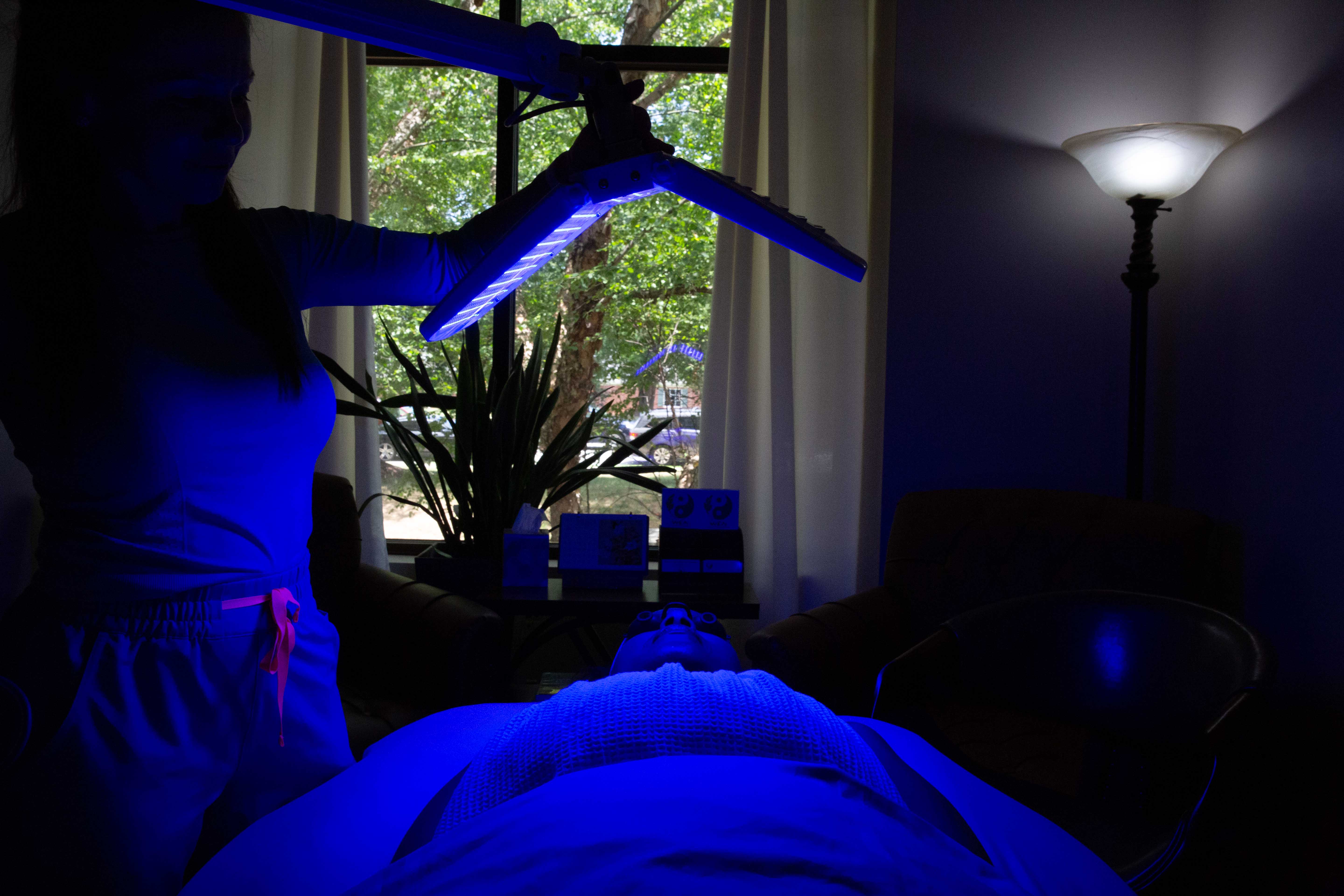 Quiet atmosphere of the clinical care treatment room